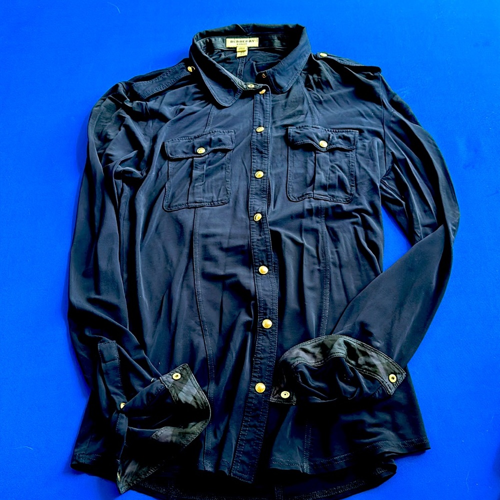 Burberry, Size 8 (Medium) Button Down, Excellent … - image 1